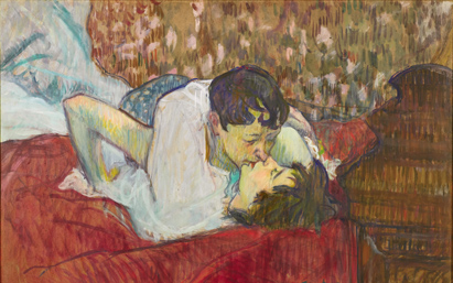 En la cama: el beso, Henri de Toulouse-Lautrec